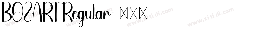BOZART Regular字体转换